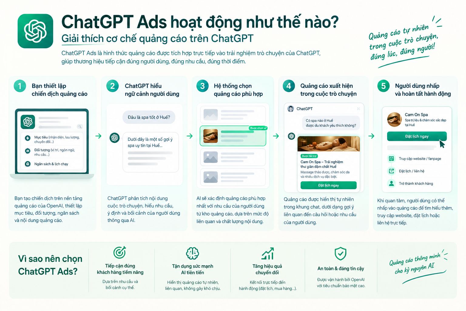 ChatGPT Ads hoạt động như thế nào? Giải thích cơ chế quảng cáo trên ChatGPT